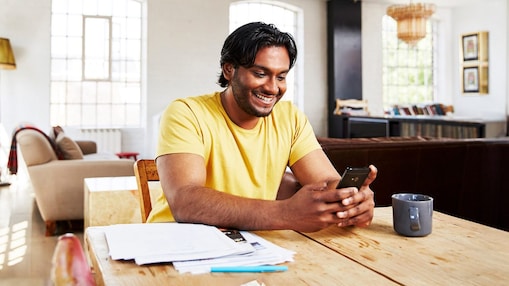 Man with his mobile