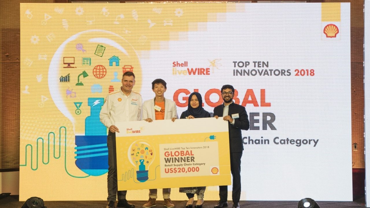 Jeff Wee of WormingUp at the 2018 Global LiveWIRE Top Ten Innovators Award Ceremony