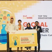 Jeff Wee of WormingUp at the 2018 Global LiveWIRE Top Ten Innovators Award Ceremony